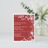 Étoiles 4 juillet invitations de fêtes (Debout devant)
