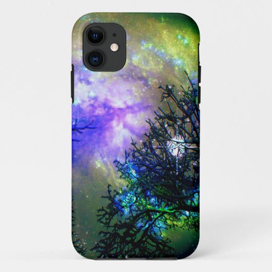 Étoiles à travers les arbres iPhone 5 Coque (Dos)