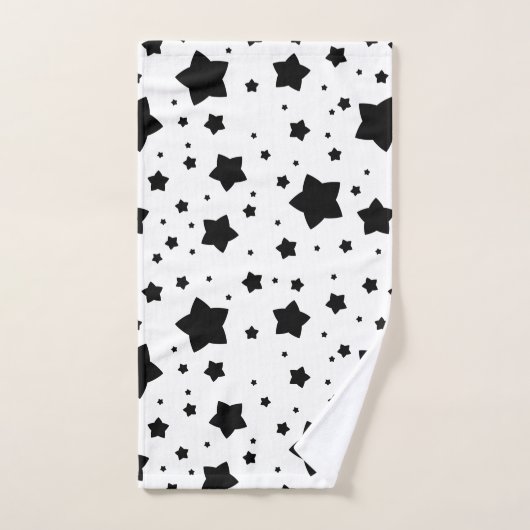 Étoiles Abstraites noires (Serviette à main)