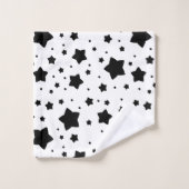 Étoiles Abstraites noires (Gant de toilette)