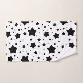 Étoiles Abstraites noires (Serviette à main)