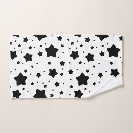 Étoiles Abstraites noires (Serviette à main)