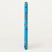 étoiles arc-en-ciel sur aqua Coque-Mate coque ipho (Dos/Droite)