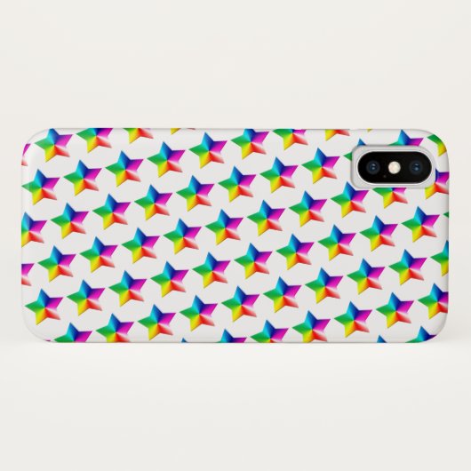 étoiles arc-en-ciel sur Coque blanc-coque iphone M (Dos (Horizontal))