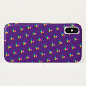 étoiles arc-en-ciel sur Coque-Mate violet coque ip (Dos (Horizontal))