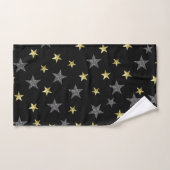 Étoiles argent et or Étoile noire de Hollywood Gla (Serviette à main)