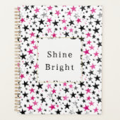 Étoiles Argent Noir Rose Brillent (Devant)