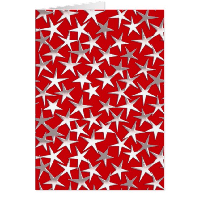 Étoiles argentées sur rouge foncé (Devant)