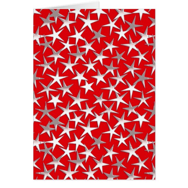 Étoiles argentées sur rouge foncé (Devant)