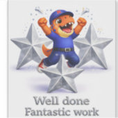 Étoiles argentées, vinyle autocollant de travail f (Devant)