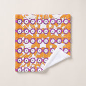 Étoiles Avec Lunettes Enfants Orange (Gant de toilette)