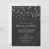 Étoiles Black & Sparkle Invitations Élégantes et G (Devant)