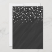 Étoiles Black & Sparkle Invitations Élégantes et G (Dos)