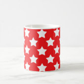 Étoiles - Blanc Sur Mug Rouge (Centre)