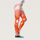Étoiles blanches et Leggings orange (Droite)