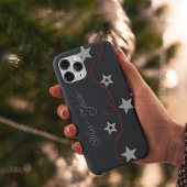 Étoiles blanches sur coque iphone de surface noire