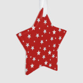 Étoiles blanches sur des vacances de Noël rouges (devant)