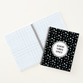 Étoiles bleu clair et blanches sur cahier bleu mar (Intérieur)