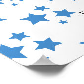 Étoiles bleues Affiche de signalisation de livre d (Coin)