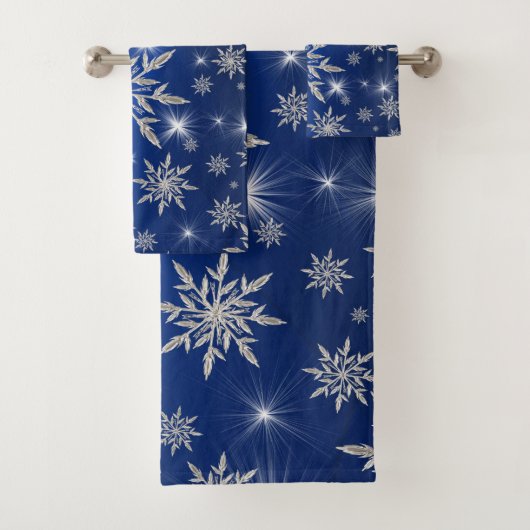 Étoiles bleues de Noël avec le cristal de glace (En situation)
