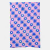 étoiles bleues joyeuses sur serviette rose (Vertical)