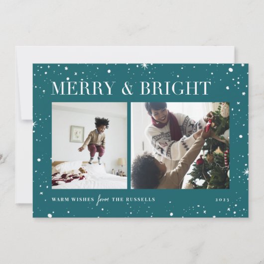 Étoiles brillantes | Carte Joyeuse et brillante de (Devant)