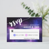 Étoiles célestes de Galaxie Faire-part de mariage  (Debout devant)