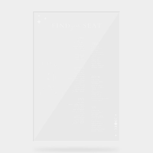 Étoiles célestes de lune Boho Monogramme de siège (Recto)