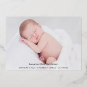 Etoiles célestes de lune Faire-part de naissance (Verso)