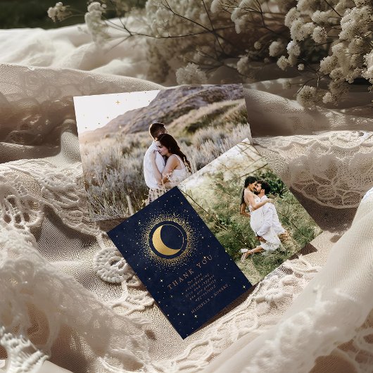 Étoiles célestes deux Mariage photo Carte de remer