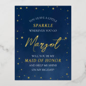 Étoiles célestes d'huile d'honneur Carte de propos (Recto)