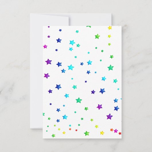 Étoiles Colorées Personnalisées Merci Fée des Dent (Dos)