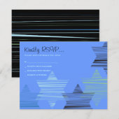 ÉTOILES CONNEXION Bar Bat mitzvah Carte de récepti (Devant / Derrière)