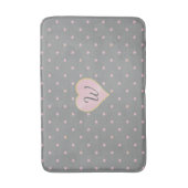 Étoiles dans des coeurs sur le tapis de bain gris (Devant (Vertical))