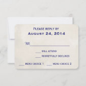 Étoiles dans la carte de réponse Mariage RSVP ciel (Dos)