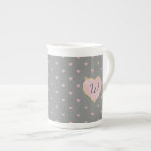 Étoiles dans les coeurs sur Gray Spécialty Mug (Devant droit)