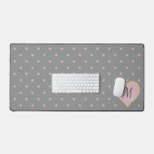 Étoiles dans les coeurs sur gris (Clavier et souris)