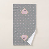Étoiles dans les coeurs sur l'ensemble de serviett (Serviette à main)