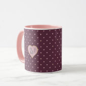 Étoiles dans les coeurs sur Port Mug (Devant gauche)