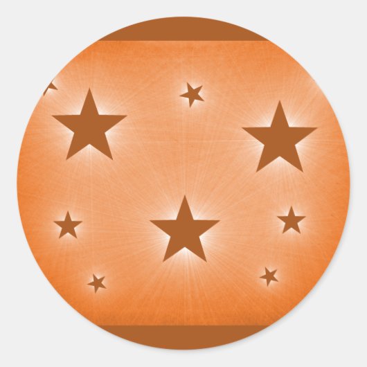 Étoiles dans les stickers Ciel de nuit, Orange (Devant)