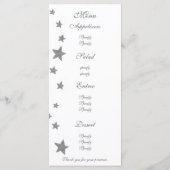 Étoiles d'argent, cartes de menu (Dos)