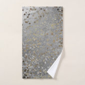 Étoiles d'argent en or brillant sur argent (Serviette à main)