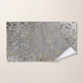 Étoiles d'argent en or brillant sur argent (Serviette à main)