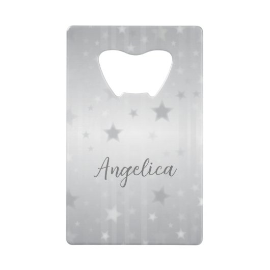 Étoiles d'argent moderne cool élégant Élégant méta (Devant)