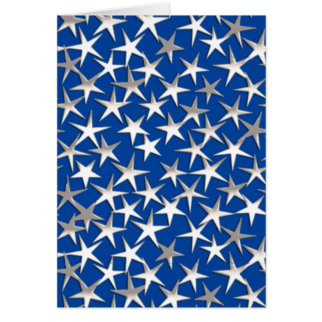 Étoiles d'argent sur bleu cobalt (Devant)