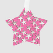Étoiles d'argent sur fuchsia rose (dos)