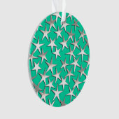 étoiles d'argent sur turquoise (devant)