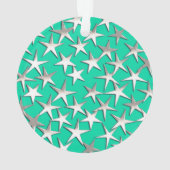 étoiles d'argent sur turquoise (dos)