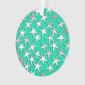 étoiles d'argent sur turquoise (devant)