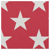 Étoiles de blanc sur le tissu rouge d'arrière - (Fermer)